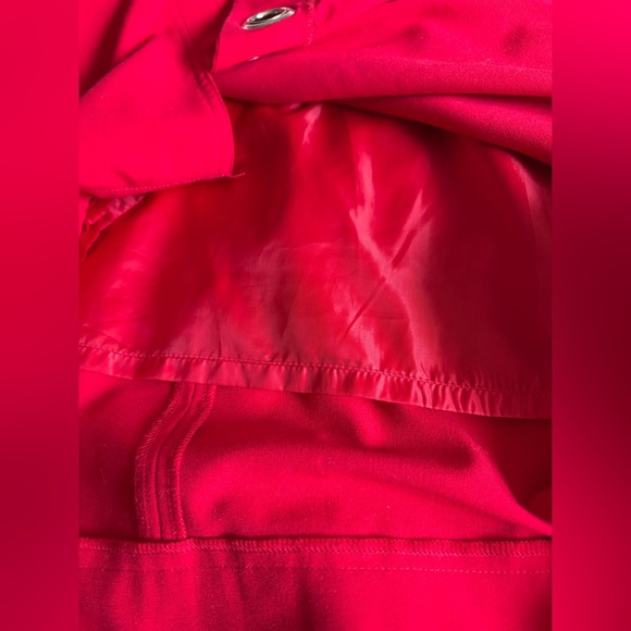 Karl Lagerfeld red plus size 16 wide strap dress silver grommet hem - Picture 8 of 10